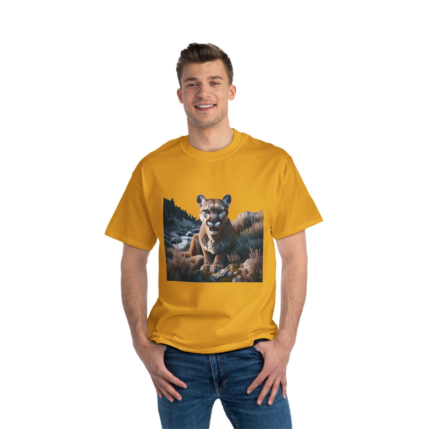 Mountain lion stare  Beefy-T®  Short-Sleeve T-Shirt