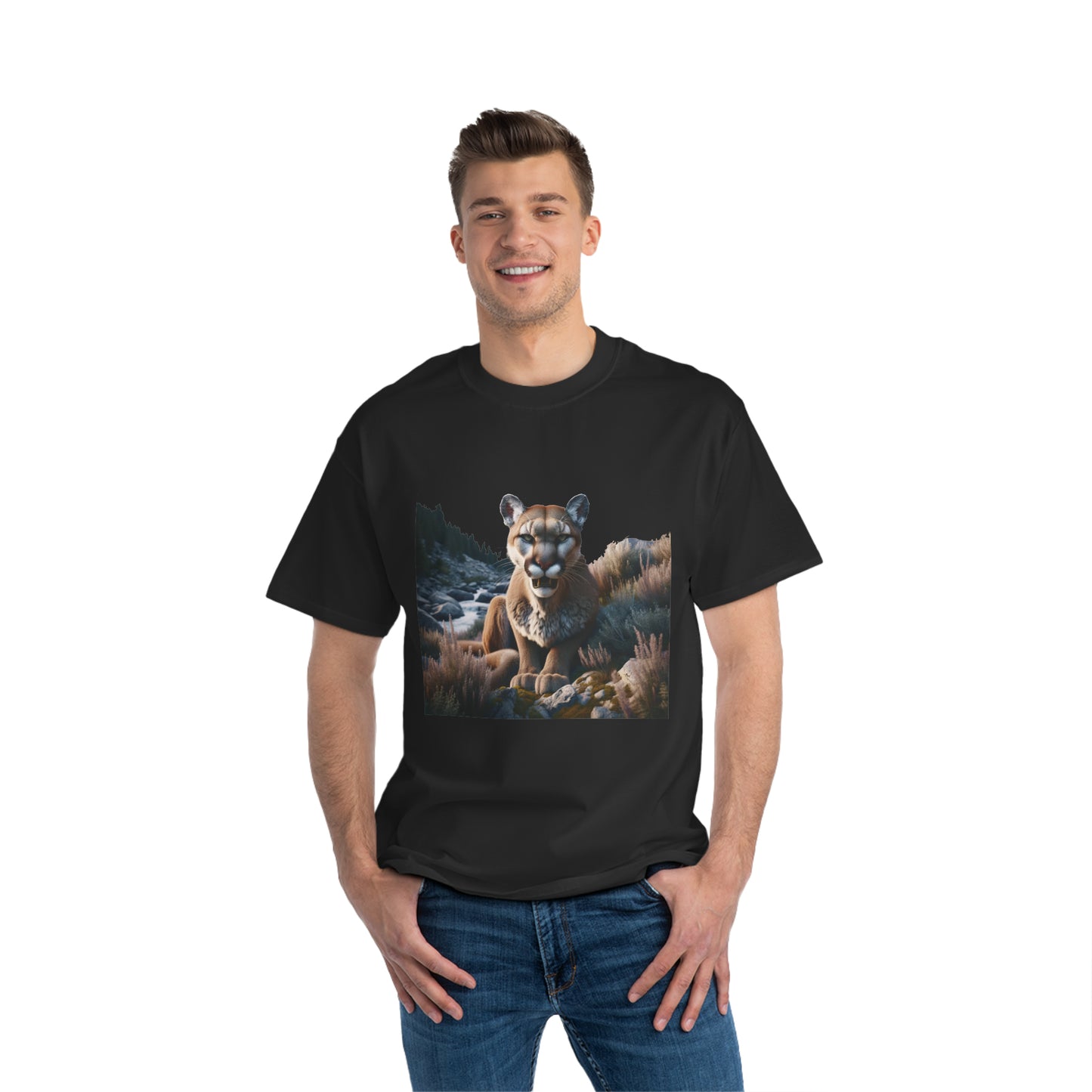 Mountain lion stare  Beefy-T®  Short-Sleeve T-Shirt