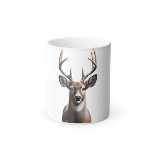 Deer portrait Color Morphing Mug, 11oz