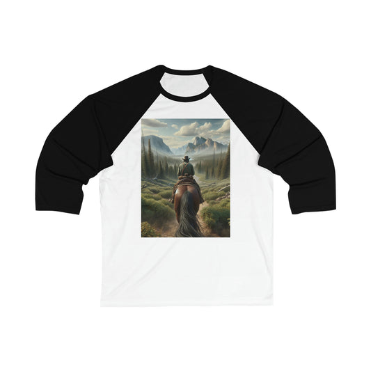 Riding Solo  3\4 Sleeve Baseball Tee